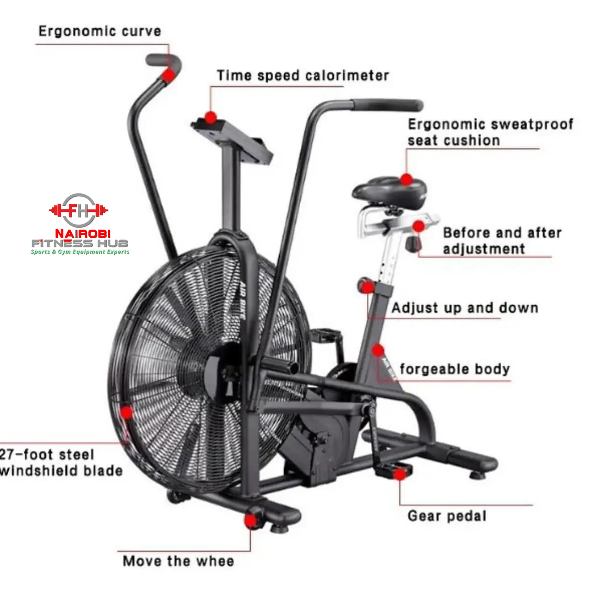 Commercial Air Bike in Kenya &ndash; Buy Cardio Equipment Nairobi | Nairobi Fitness Hub